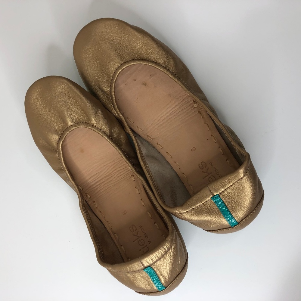 Gold Tieks worn a few times